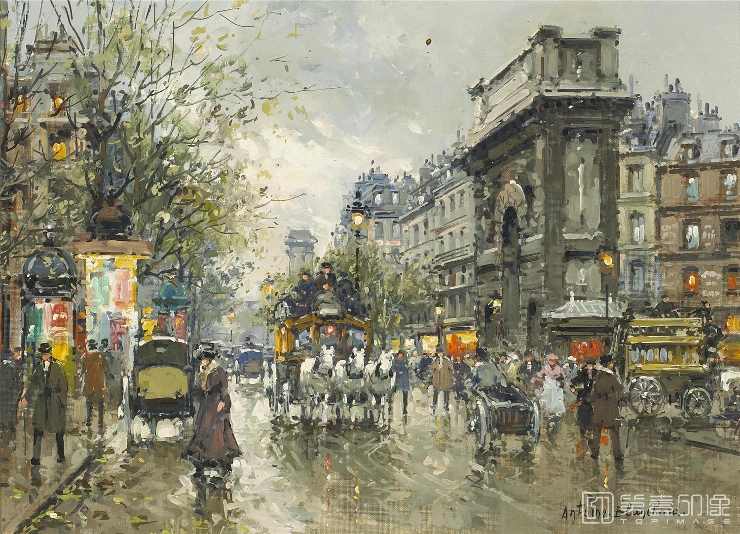 油画-安托万·布兰乍得 Antoine Blanchard作品-054